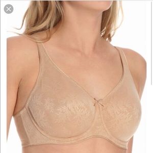 42C NWT Dominique Dominique Women's Lila Everyday Lace Minimizer Bra nude/beige